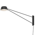 Ray Swing Arm Plug-In Wall Sconce - Satin Black
