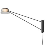 Ray Swing Arm Plug-In Wall Sconce - Satin Black