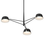 Ray Round Chandelier - Satin Black