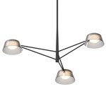 Ray Round Chandelier - Satin Black