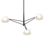 Ray Round Chandelier - Satin Black