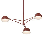Ray Round Chandelier - Oxide Red