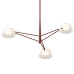 Ray Round Chandelier - Oxide Red