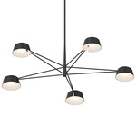Ray Round Chandelier - Satin Black