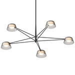Ray Round Chandelier - Satin Black