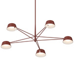 Ray Round Chandelier - Oxide Red
