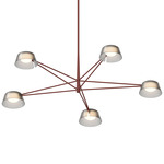 Ray Round Chandelier - Oxide Red