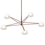 Ray Round Chandelier - Oxide Red