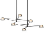 Ray Rectangular Chandelier - Satin Black