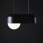 Dice Pendant - Black / Opal White