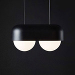 Dice Pendant - Black / Opal White