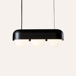 Dice Pendant - Black / Opal White