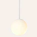 Gisele Pendant with 4 Inch Canopy - White / White