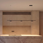 Twins Lines Pendant - Brushed Brass