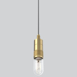 Austin Knurled Pendant - Antique Brass