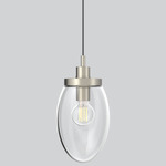 Como Pendant - Satin Nickel / Clear