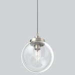 Echo Pendant - Satin Nickel / Clear