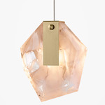 Fragments Pendant - Brushed Gold / White Fragmentglass