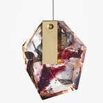 Fragments Pendant - Brushed Gold / Black Fragmentglass