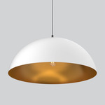 Orleans Pendant - Matte Black / White / Gold