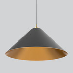 Napa Pendant - Antique Brass / Black / Gold