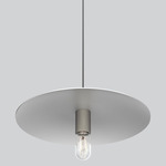 Boston Small Pendant - Satin Nickel / Brass / White