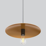 Boston Small Pendant - Matte Black / White / Gold