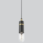 Austin Two Tone Pendant - Black / Brass