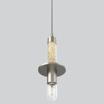 Marfa Pendant - Satin Nickel / Travertine