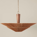 Condesa Chandelier - Antique Brass / Jute
