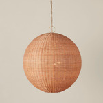 Miramar Pendant - Antique Brass / Rattan