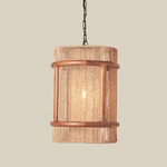 Noa Pendant - Bronze / Jute