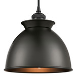 Adirondack Cord Hung Mini Pendant - Matte Black