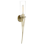Regal Terrace Wall Sconce - Overstock - Soft Brass / Clear