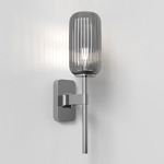 Tacoma Reed Wall Sconce - Overstock - Polished Chrome / Smoke