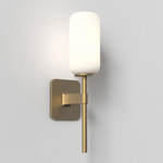 Tacoma Reed Wall Sconce - Overstock - Antique Brass / White