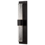 Copenhagen Double Cylinder Outdoor Wall Light - Overstock - Black / Clear