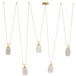 Melt Linear Chandelier - Antique Brass / Clear