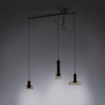 Stablight Triple Pendant - Overstock - Black / Brown Clear