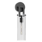 Houston Wall Sconce - Black / Clear