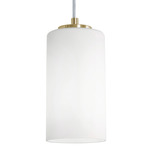 Leo Pendant - Antique Brass / White