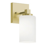 Leo Wall Sconce - Antique Brass / White