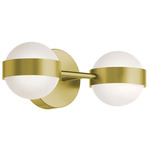 Verona Color-Select Bathroom Vanity Light - Satin Brass / White