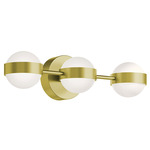 Verona Color-Select Bathroom Vanity Light - Satin Brass / White