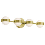 Verona Color-Select Bathroom Vanity Light - Satin Brass / White