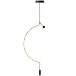 Liaison Pendant - Black / Matte Gold