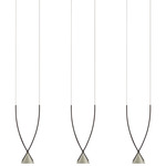 Jewel Linear Multi Light Pendant - Black / Greige