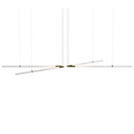 Flare X Multi Light Pendant - Brushed Gold / Clear