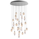 Fragments Round Multi Light Pendant - Anthracite / White Fragmentglass