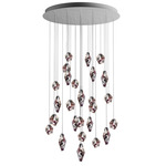 Fragments Round Multi Light Pendant - Anthracite / Black Fragmentglass